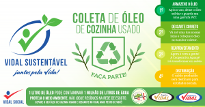 Read more about the article Vidal Sustentável – Coleta de Óleo de Cozinha Usado